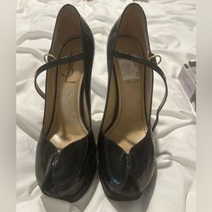 Ysl peep toe heels used